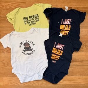 Rabbit Skins Star-Themed Bodysuit Set - 12-18 months